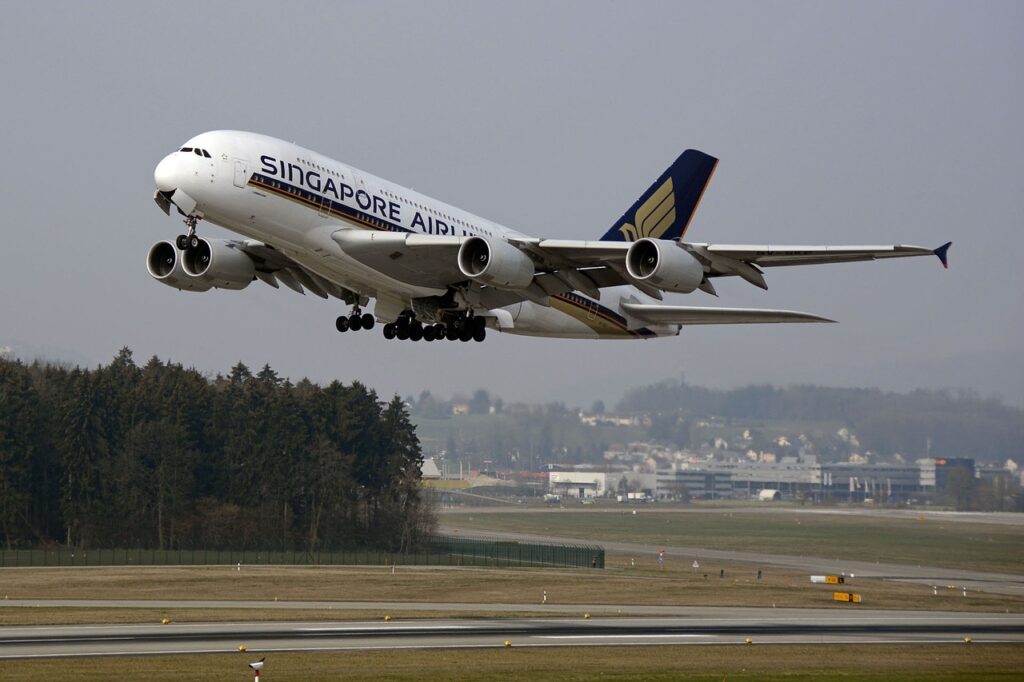 シンガポール航空の飛行機